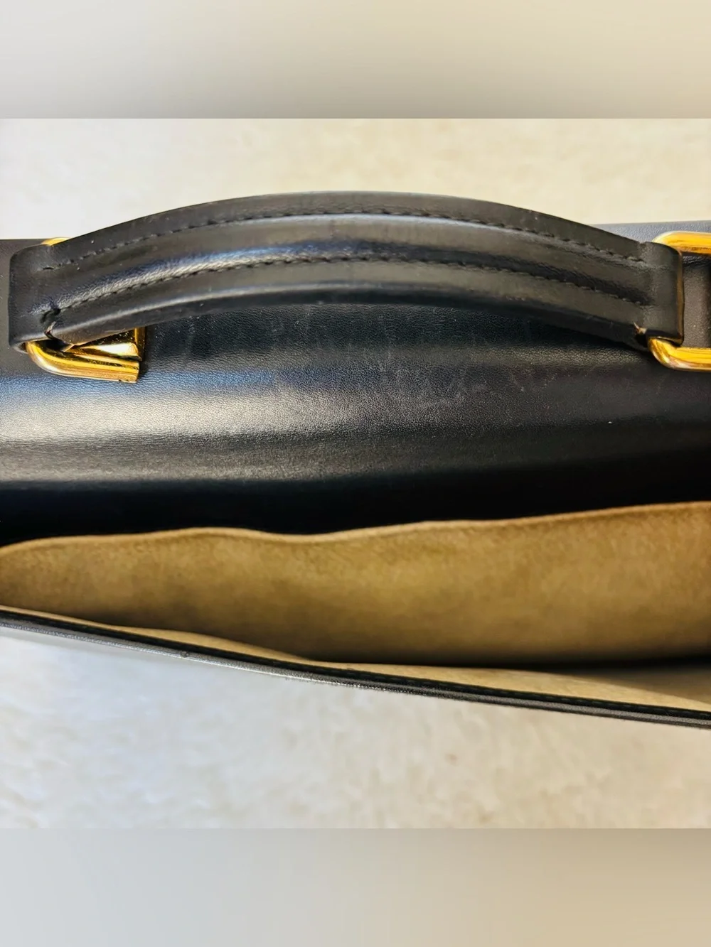 Dunhill Vintage Black Leather Unisex Attache/Business Bag